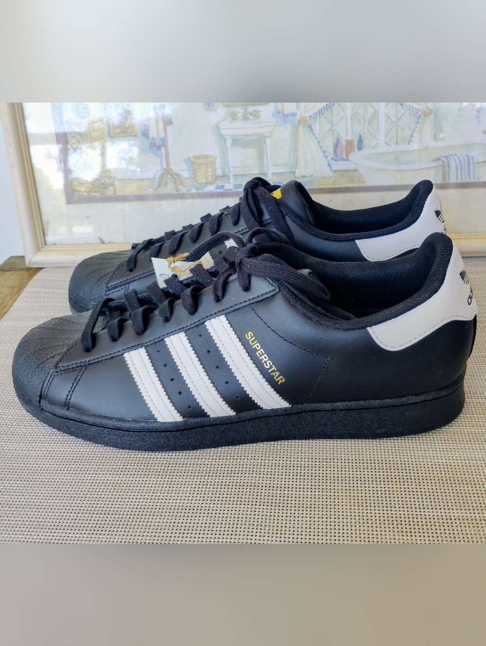 NWT Men's Adidas "Superstar ADV Classic" Black Leather/White Skate Shoe. Size 11